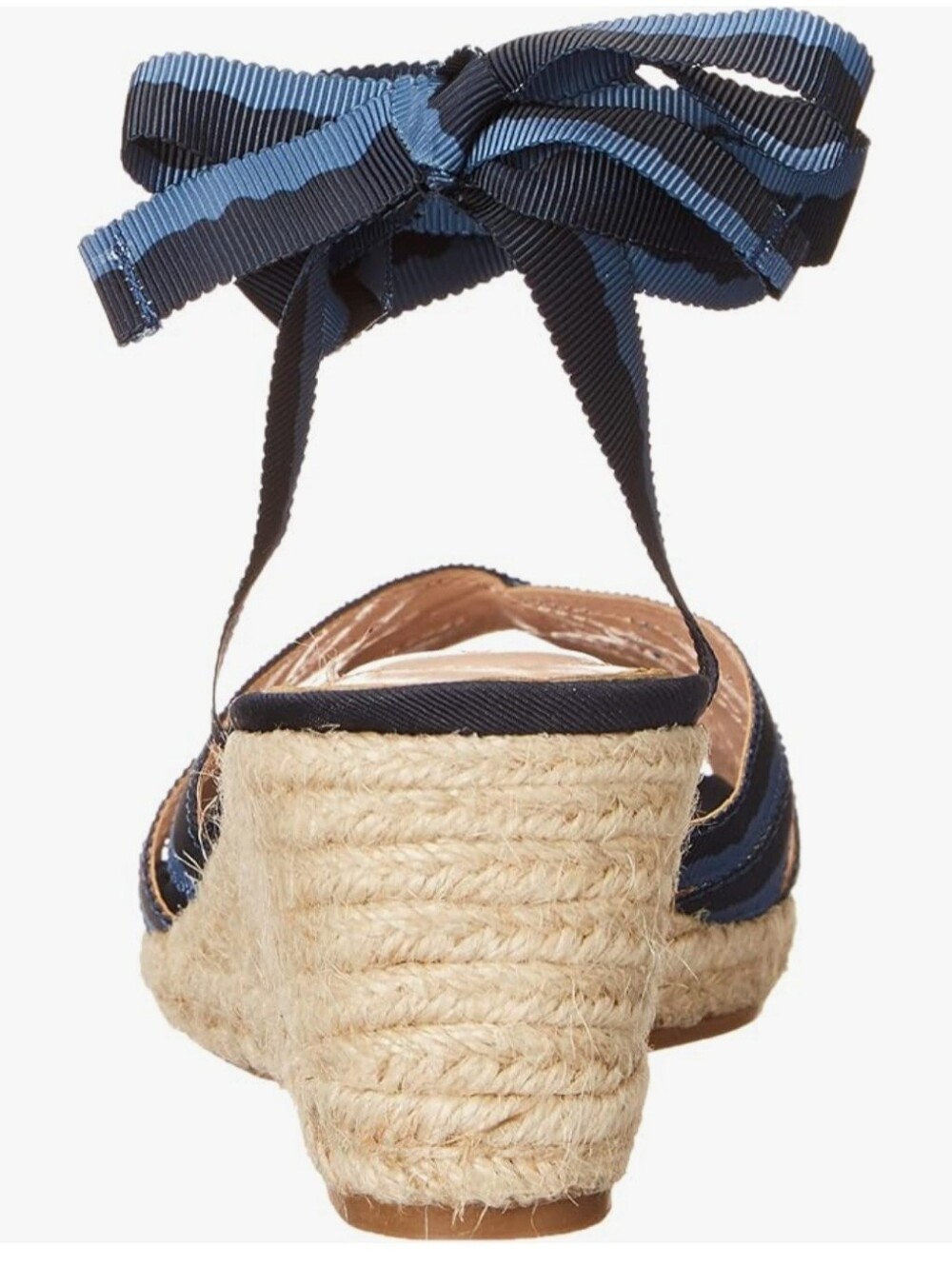 Bandolino Nestle 2 Blue Ribbon Espadrille Wedge Sandals Lace Up Ankle Tie 8.5 - Picture 10 of 15